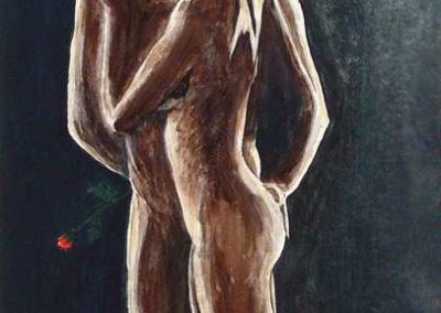 NUDO IN DUE acquerello 35 x 50